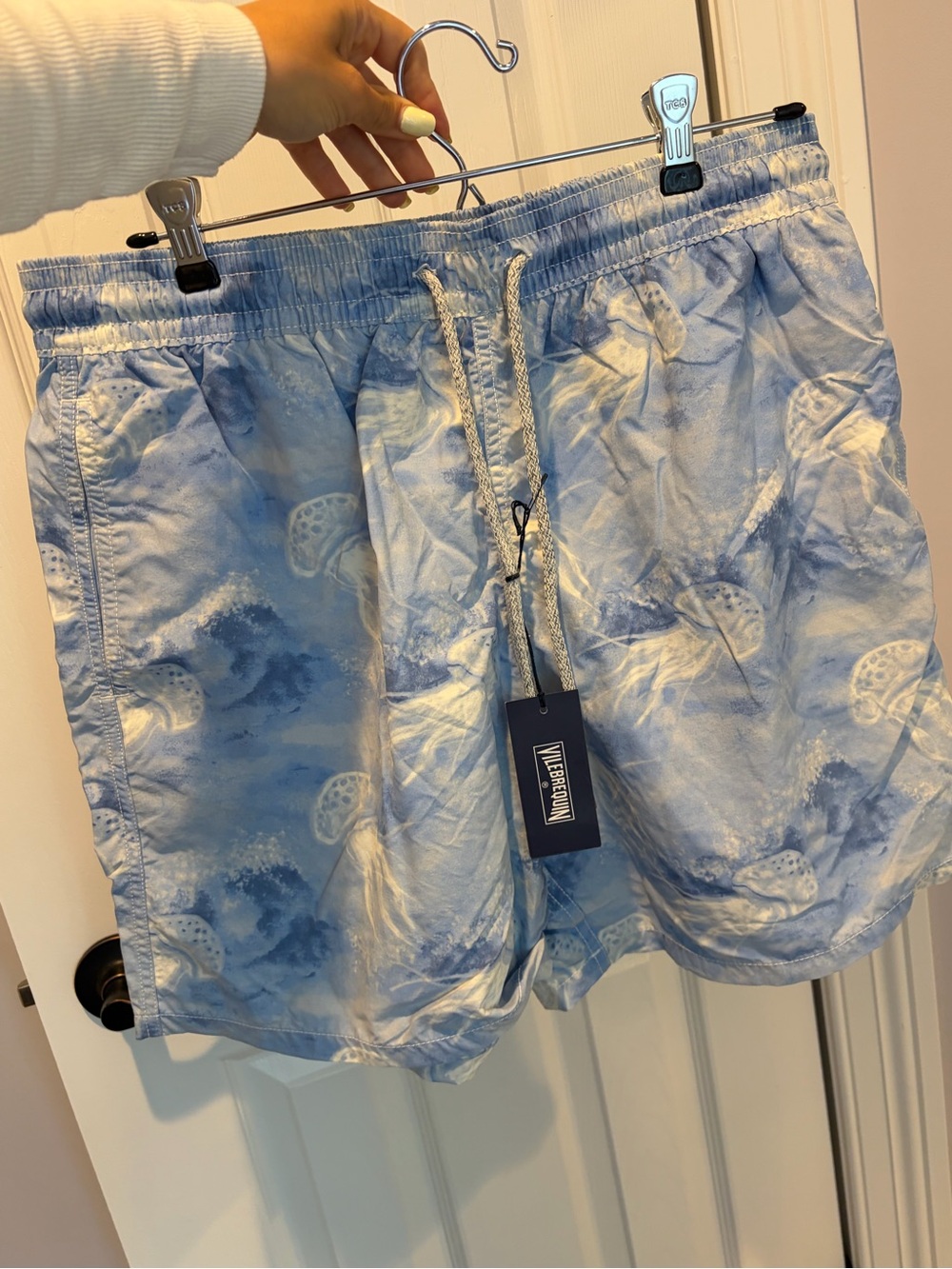 Vilebrequin Light Blue Abstract Shell Print Swim Trunks